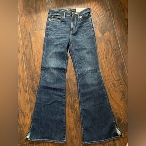 American eagle super high rise flare jeans NWT